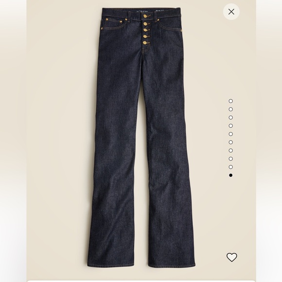 J. Crew Dark Blue High-Rise Flare Jeans - Picture 5 of 6